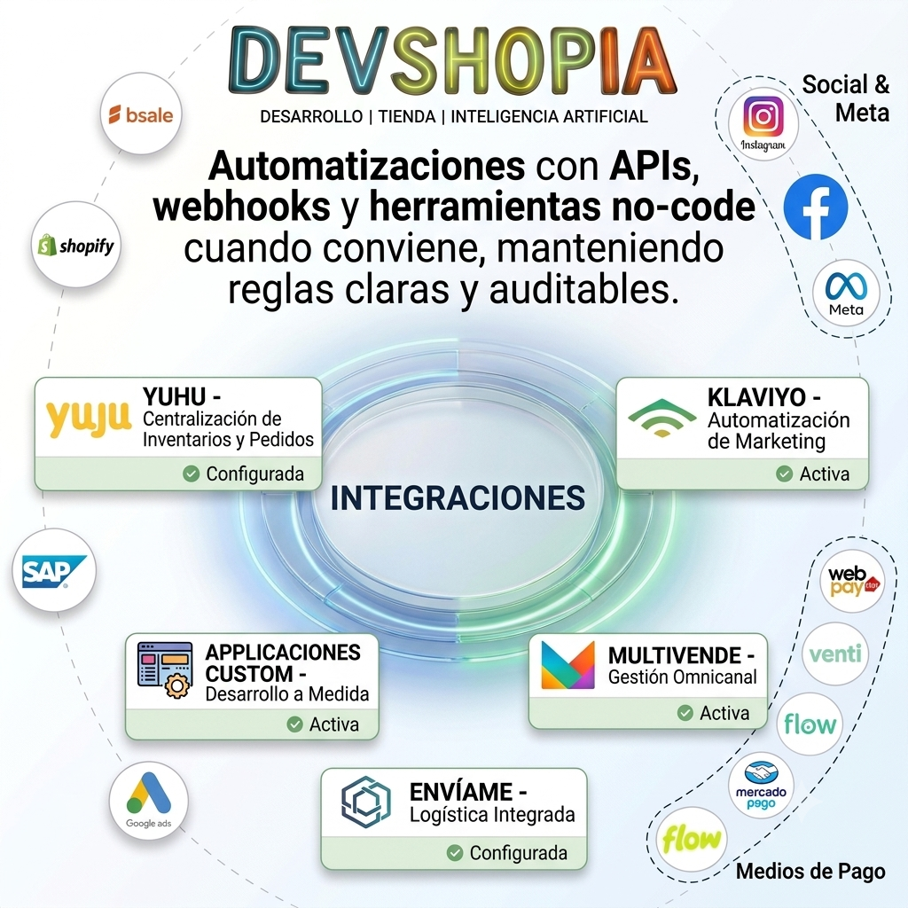 Conexiones entre sistemas para ecommerce